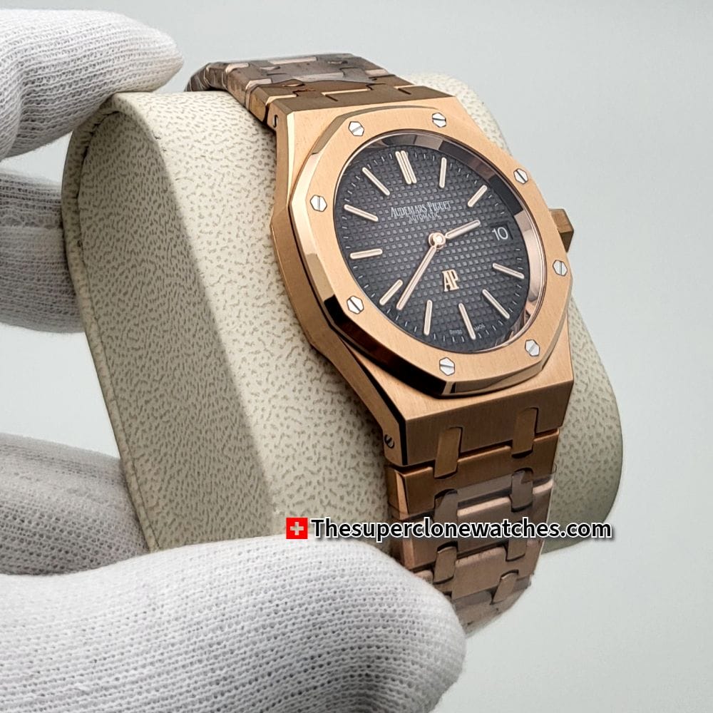 Audemars Piguet Royal Oak Jumbo Extra-Thin Smoked Grey Dial Exact 1:1 Super Clone 7121 Swiss Movement Replica Watch