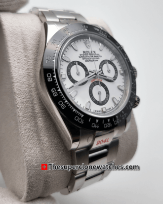 Rolex Cosmograph Daytona Panda White Dial Exact 1:1 Super Clone 4130 Swiss Movement Replica Watch Ref-116500LN