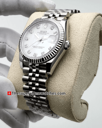 Rolex Datejust Oyster and White Gold 31mm Exact 1:1 Super Clone 2236 Swiss Movement Replica Watch Ref-278274