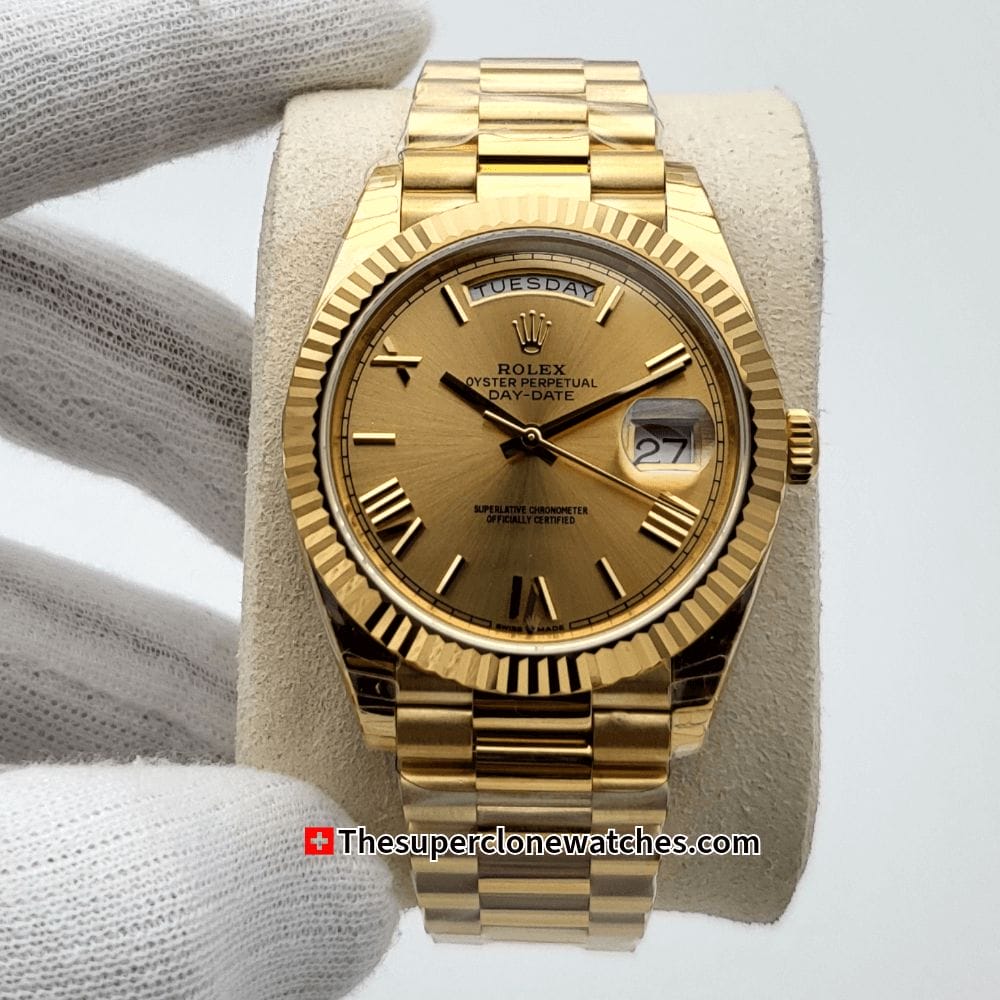 Rolex Day-Date 18kt Yellow Gold Champagne-colour Dial Exact (3)