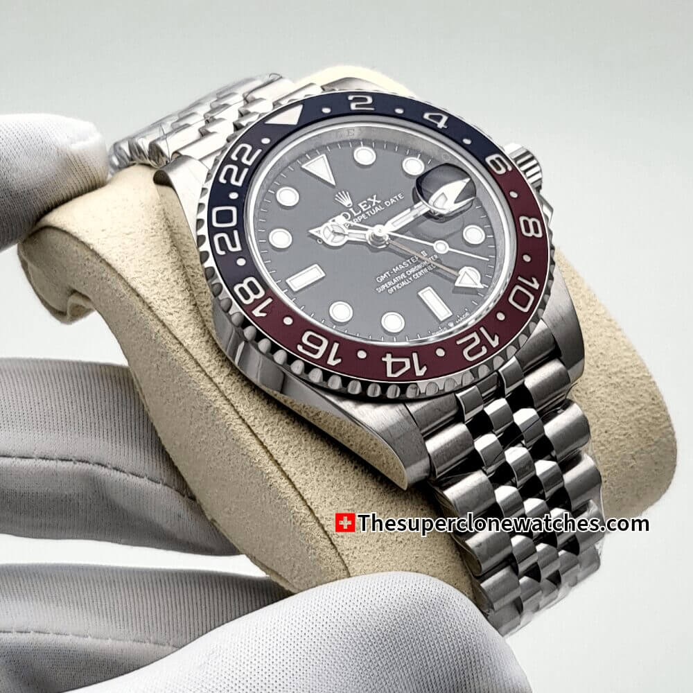 Rolex GMT Master II Pepsi Jubilee Bracelet Exact 1:1 Super Clone 3285 Swiss Movement Replica Watch Ref-126710BLRO